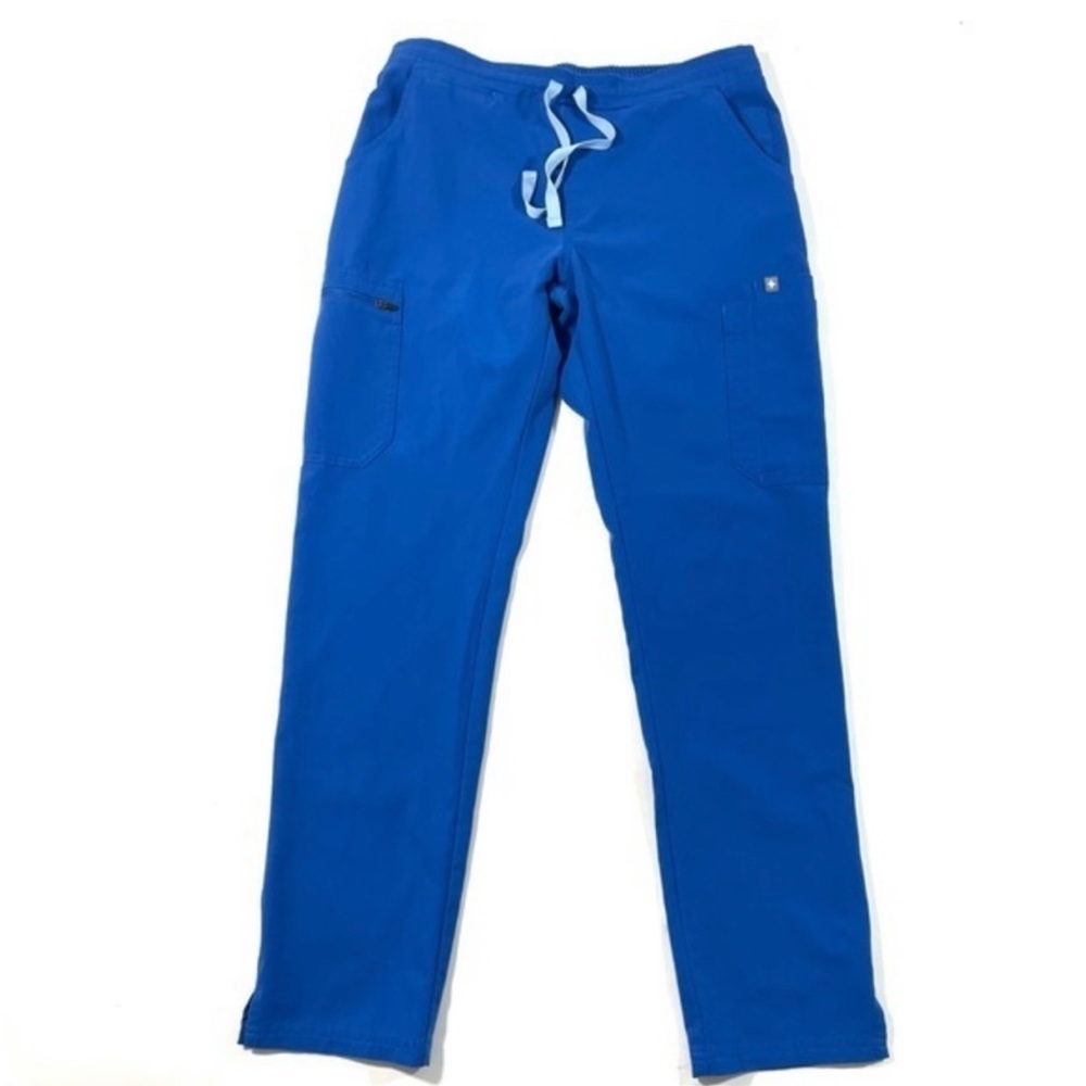 Figs Yola Skinny Leg Scrub Pants Blue Size Small